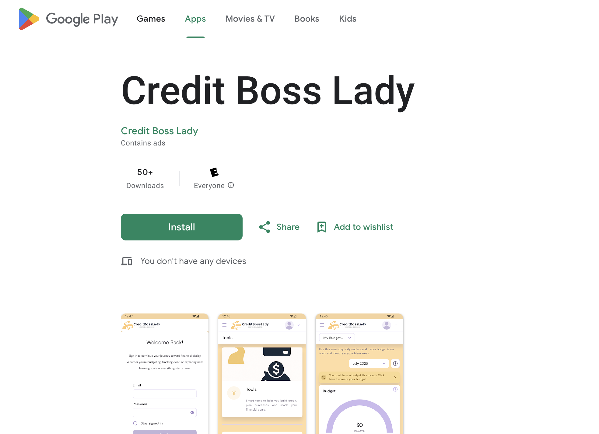 Branded Android app on Google Play.