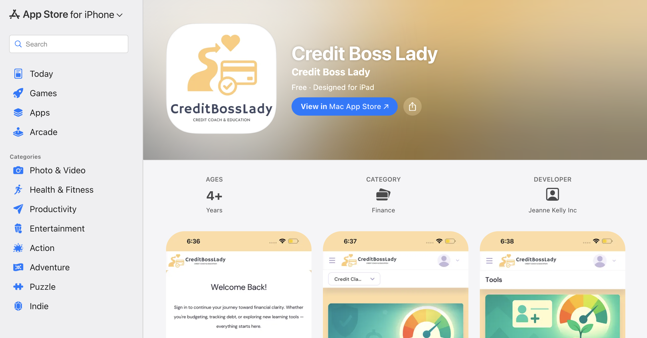 Branded iOS app in the Apple App Store.