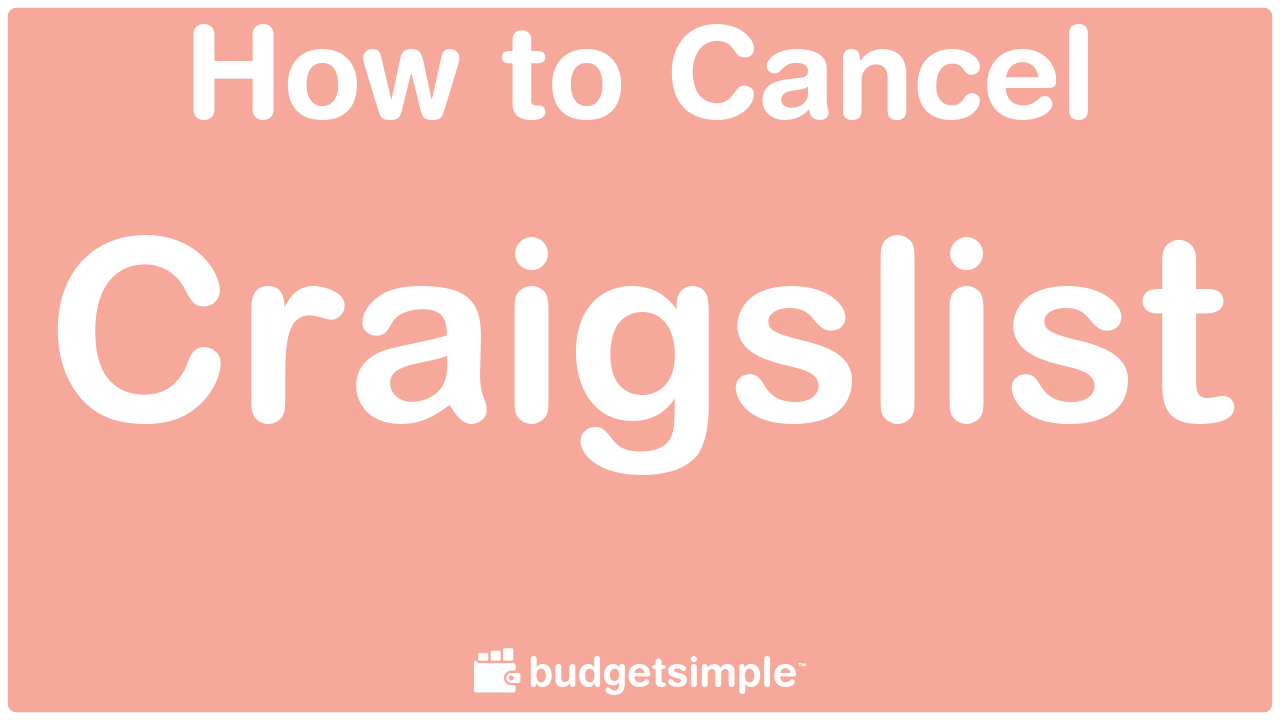 How to cancel Craigslist